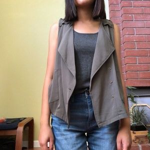 Olive Green Vest (sz S)